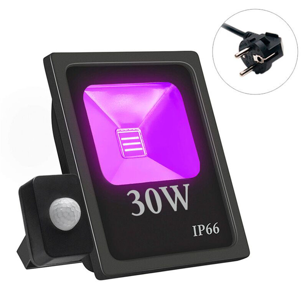 10W 20W 30W 50W UV LED Floodlight with PIR Motion Sensor Waterproof Ultra Violet Black Light Party Disco Neon Stage Lighting