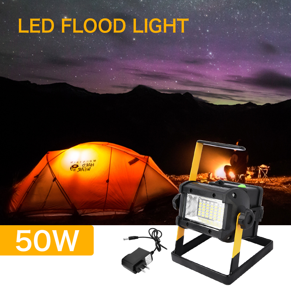 50W 36 LED Portable Rechargeable Work Flood Light Spot Emergency Outdoor Camping Floodlight for repair