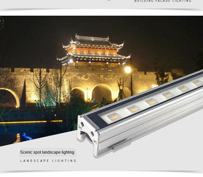Outdoor Led Wall Washers 12W PROJECTOR Outdoor Led Bar Waterproof DMX512 RGB Outdoor Led Projector DC24V