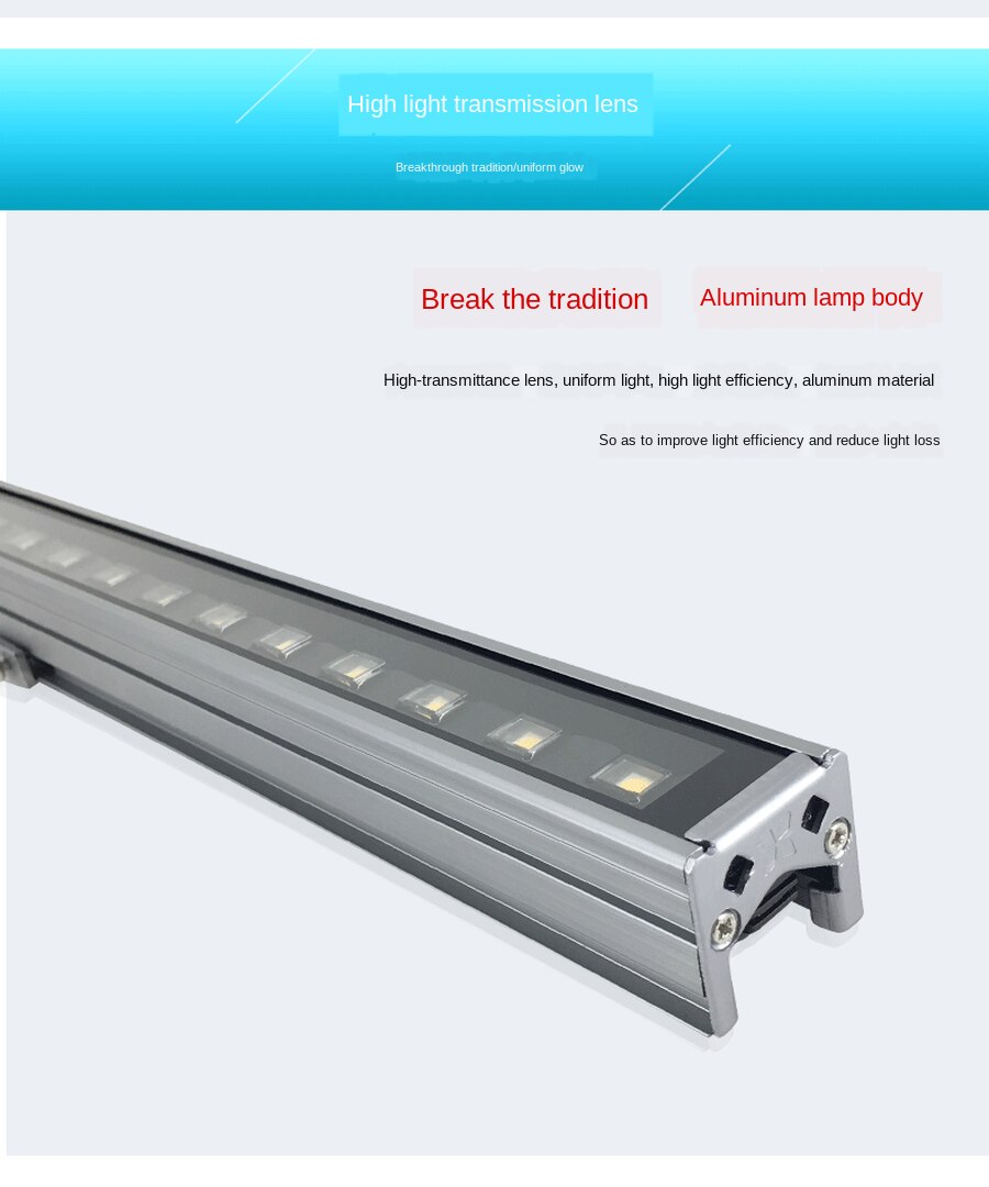 Led Wall Washer Rgb DMX512 12W Outdoor Led Aluminum 24V Led Warm Light Wall Washer Light Projector Hotel Building Lighting