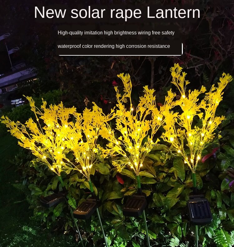 LED waterproof solar simulation flower lawn lamp outdoor landscape lamp lawn lamp home decoration flower night light