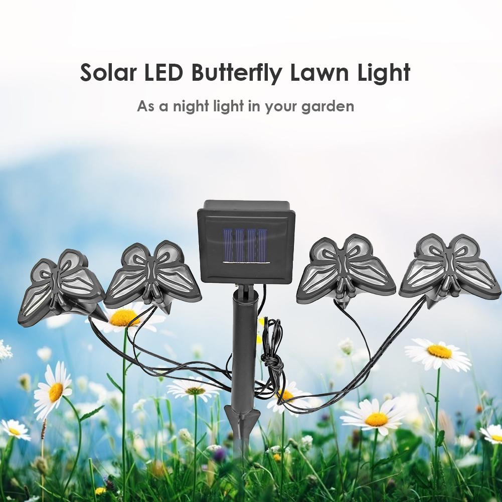 Waterproof Solar LED Butterfly Lawn Light Multi-function Stable Operation Reliable Outdoor Courtyard Yard Landscape Lamp