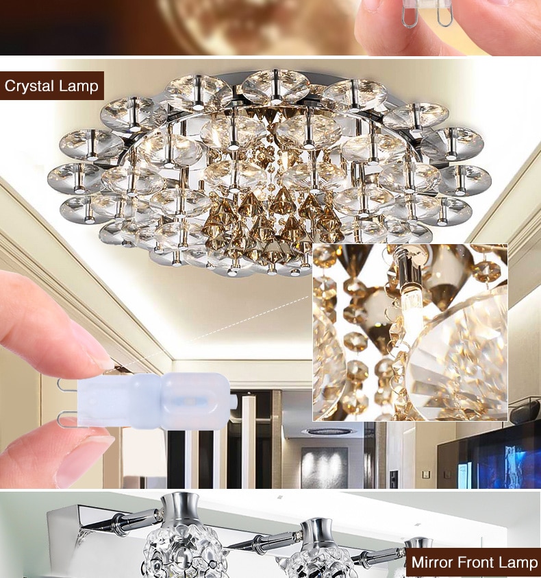 2pcs/lot G4 G9 LED Lamp Mini LED Bulb AC 220V DC 12V Spotlight Chandelier High Quality Lighting Replace Halogen Lamps