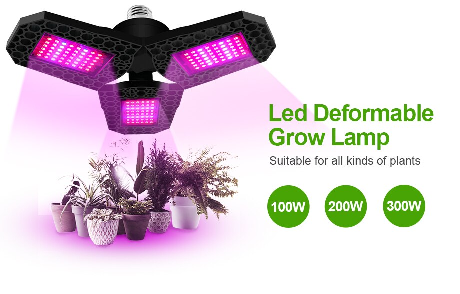 Deformable LED Plant Growth Lamp 360 All Round E27 E26 Led Plant Light Grow Lights for Full Spectrum Indoor Plants Reef Light