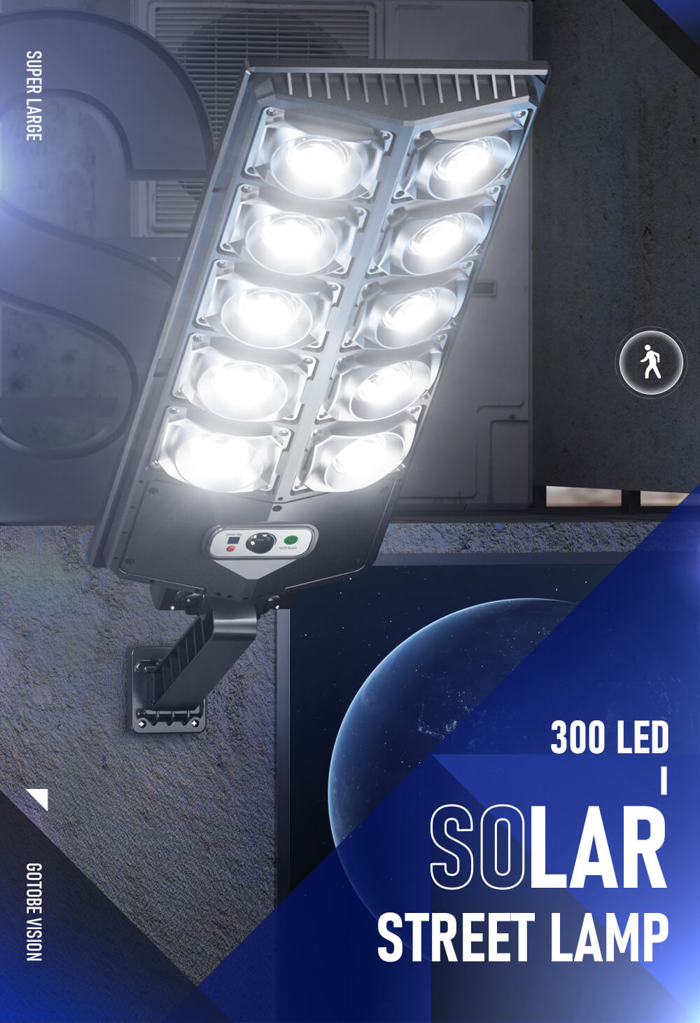 LED Super Bright Outdoor Solar Lamp Waterproof Ultra Wide Lighting Street Light Human Induction Motion Sensor Yard Wall Lights