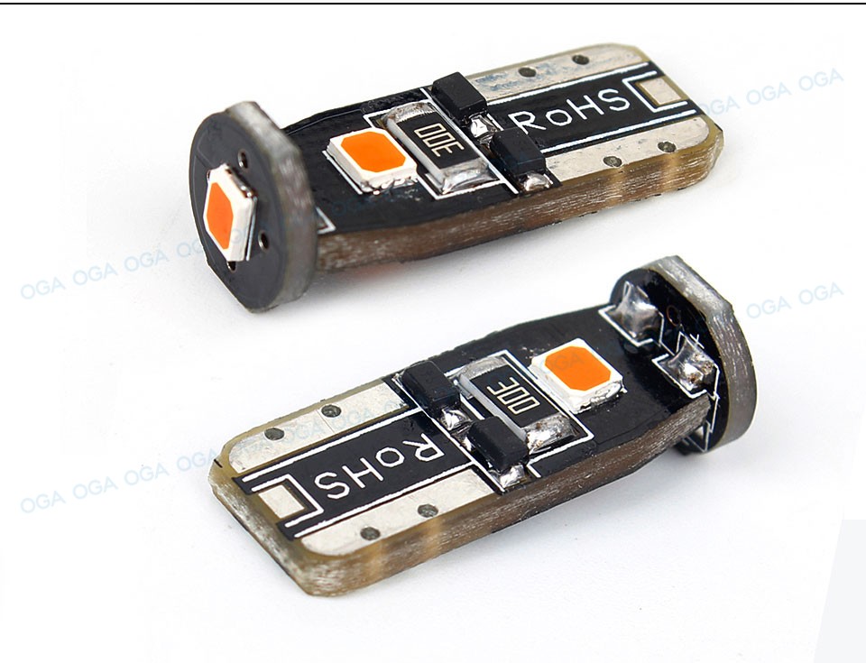 OGA 2PCS Super Bright SMD 12V T10 W5W 168 194 Car LED Auto Clearance Door Reading License Plate Lamp Bulb With 2 Years Warranty