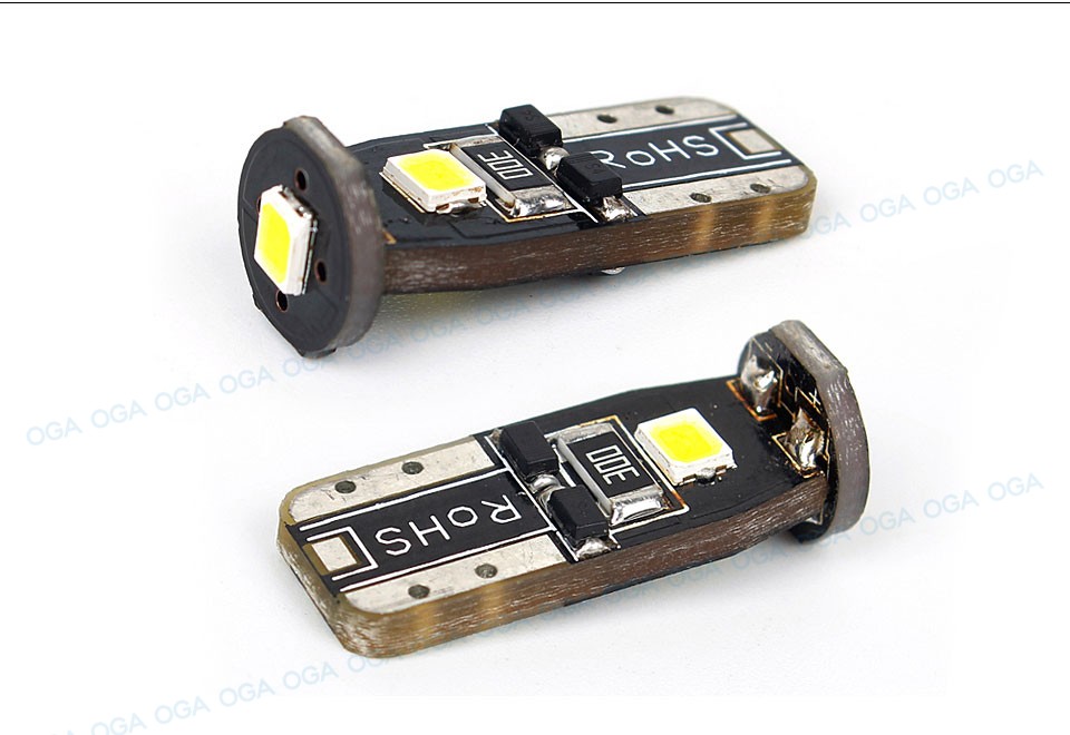 OGA 2PCS Super Bright SMD 12V T10 W5W 168 194 Car LED Auto Clearance Door Reading License Plate Lamp Bulb With 2 Years Warranty
