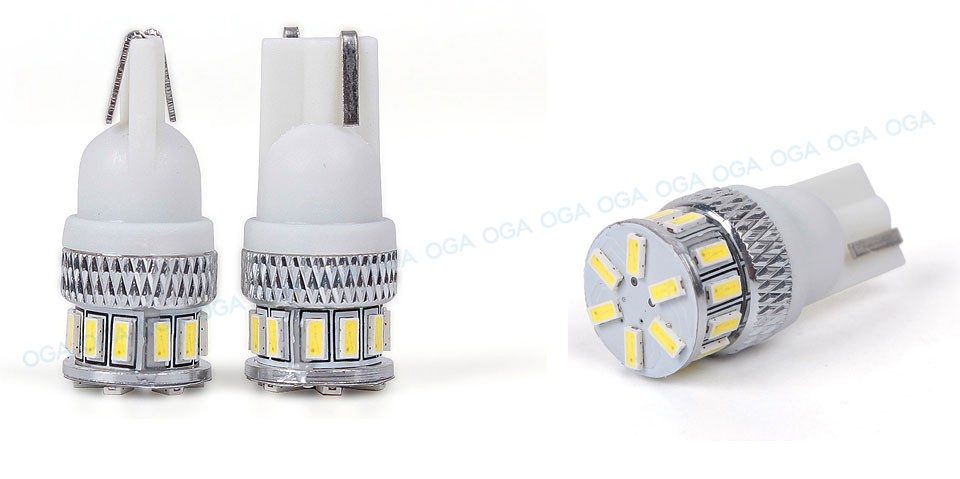 OGA 4PCS Extremely Bright 3014 Chipsets 194 168 2825 W5W T10 New Style LED Bulbs Xenon White 2 Years Warranty Included