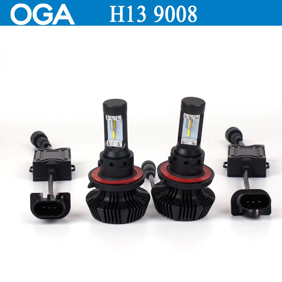OGA 2PCS 8000LM For ZES chips Car LED Headlight Conversion Kit H4 HB2 9003 H7 H8 H9 H11 H13 9004 9005 HB3 9006 HB4 9007