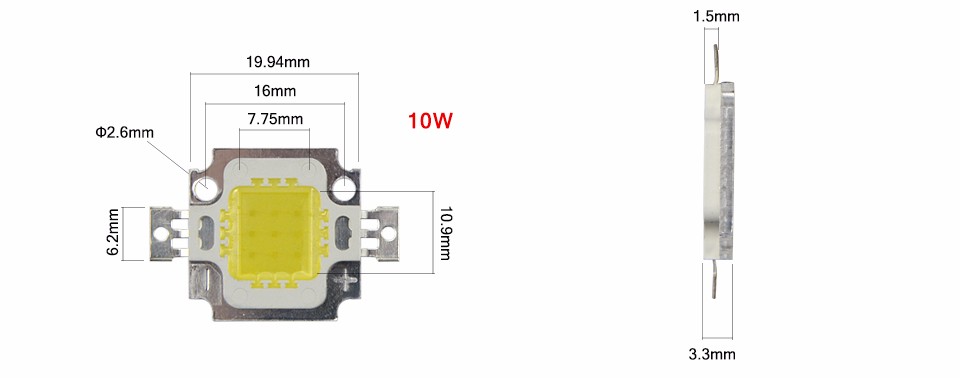 LED COB Integrated Diodes chip lamp 7colors 10W 20W 30W 50W 100W Bulb RGB For Floodlight flashlight emergency lights