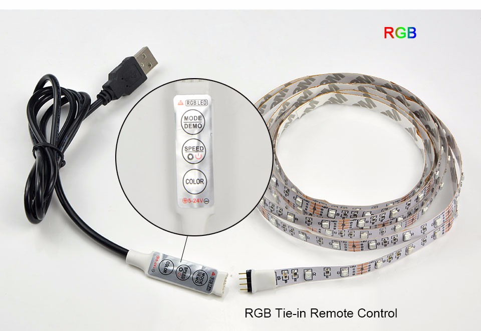 3528 SMD 50CM 1M 2M IP65 IP20 DC 5V USB power LED Strip light RGB White Warm White For TV Backgroud Lighting Indoor Home