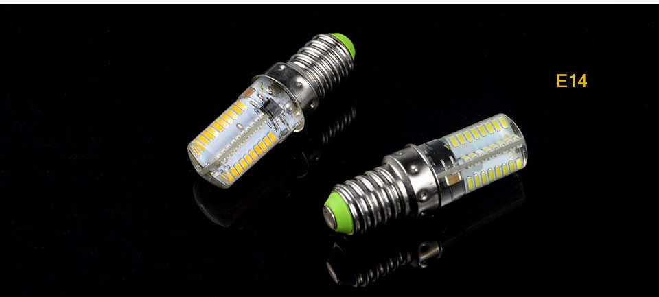 10pcs LED lamp 110 220V 64LEDs 3014 SMD G9 G4 E11 E12 E14 E17 LED Corn Bulb Lampada LED light Crystal Silicone Lamp