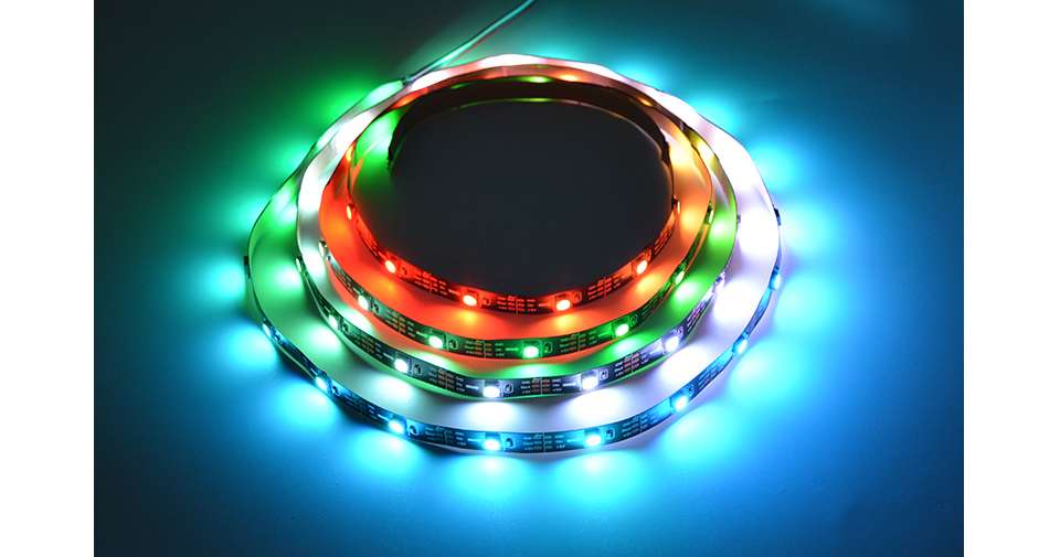 IP20 WS2812B IC DC 5V USB LED strip light RGB 5050 SMD Addressable Pixel LED String Dream Color Neon lamp RF remote control