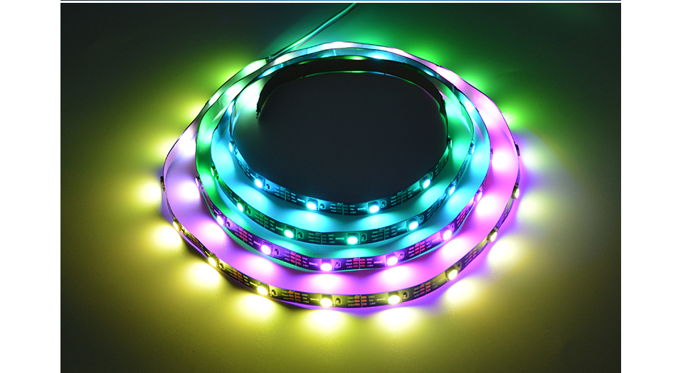 DC 5V WS2812B Addressable USB Charger adapter RGB USB LED Strip light 5050 SMD Magic Dream Color Rope Light RF Decor Neon lamp