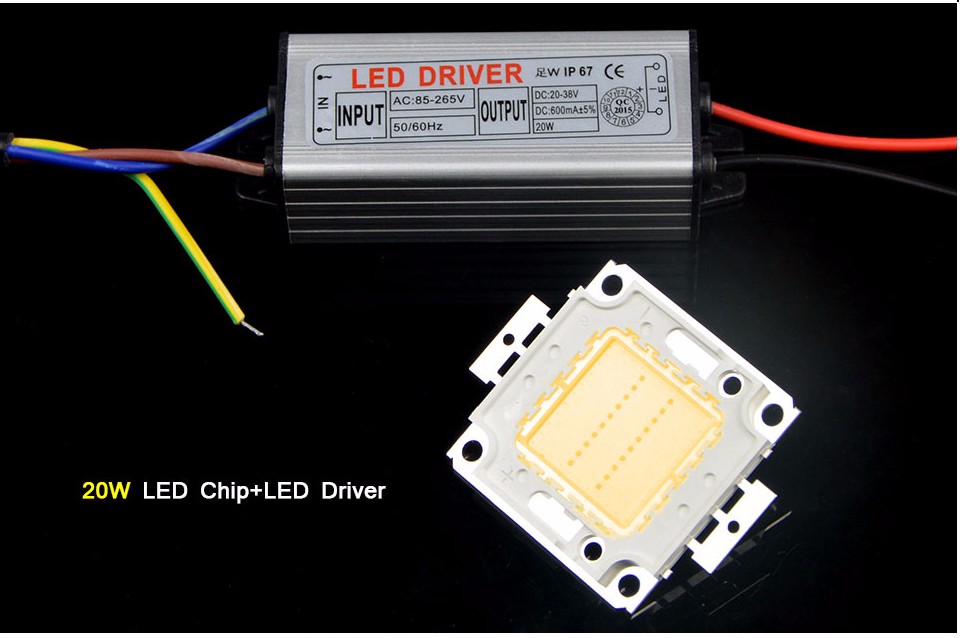 1Set Full Watt 10W 20W 30W 50W 100W LED Floodlight Spotlight Bulb Lawn COB Integrated Flip Chip LED drive transformer afapter