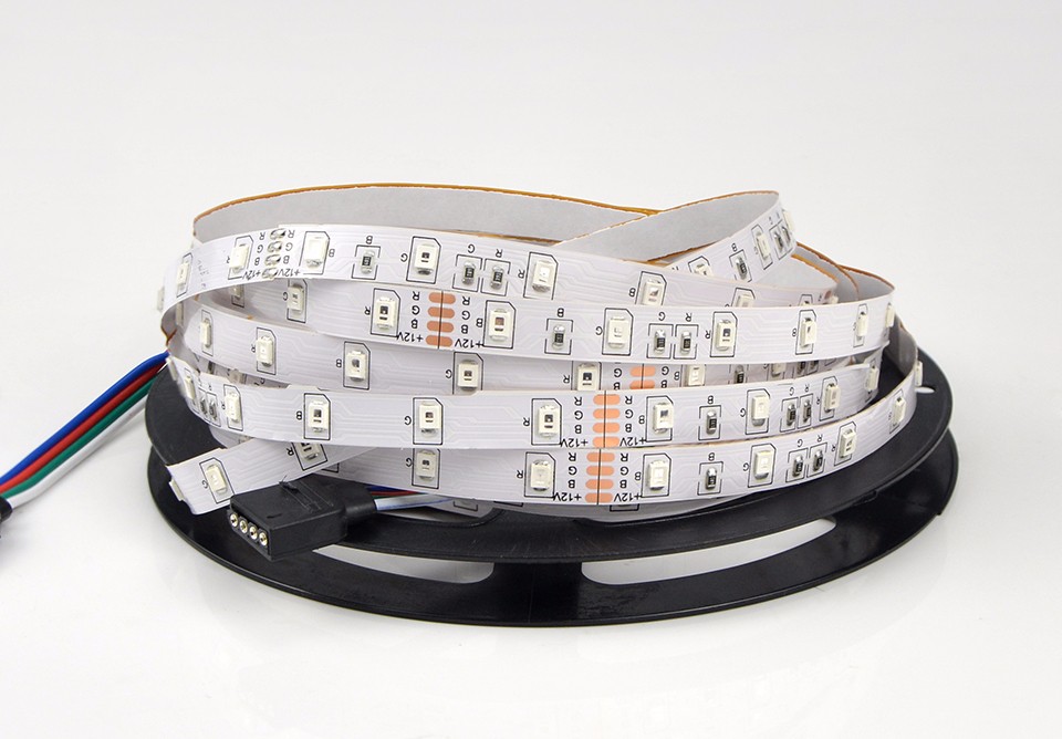 1set 5M 10M 2x5M LED Strip light 2835 3528 SMD RGB LED light Tape Ribbon DC 12V 60 LEDs M 24 Keys IR Remote Controller Kit