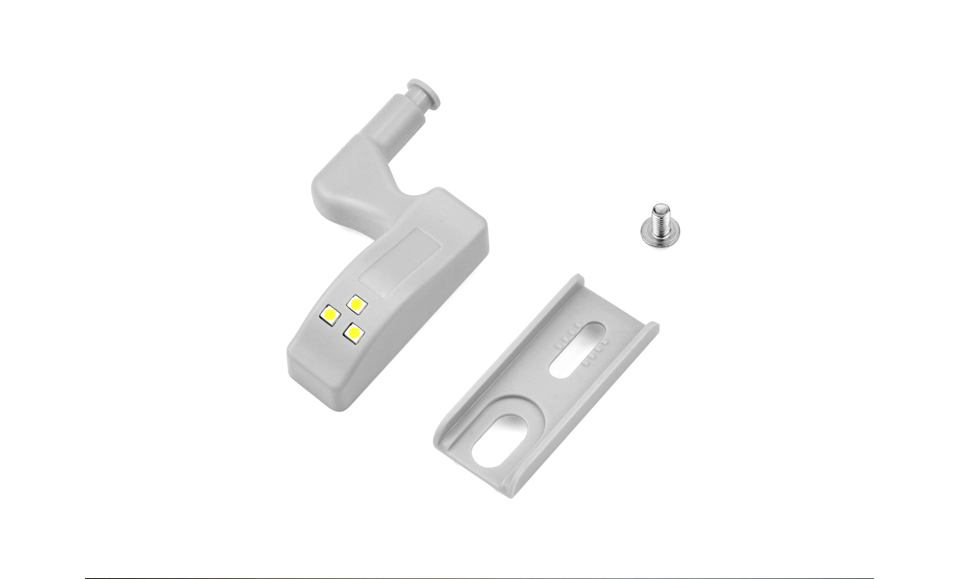 Novelty LED Hinge Night light Universal Inner Hinge LED Sensor Cabinet Wardrobe Cupboard Door 3 LEDs lamp Auto Switch Bulb