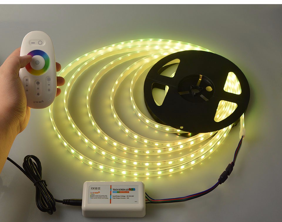 IP67 Waterproof 5m RGB 5050 SMD Silicone Tube String Ribbon 2.4G DC12V 24V led Controller RGB for 5050 3528 Led Strip Light