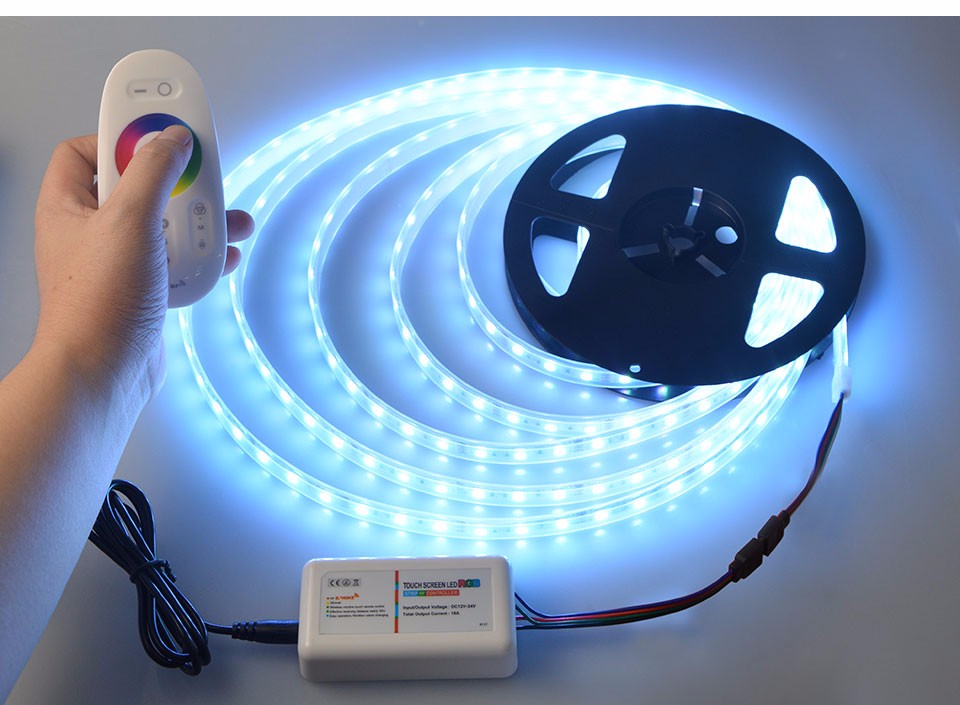 IP67 Waterproof 5m RGB 5050 SMD Silicone Tube String Ribbon 2.4G DC12V 24V led Controller RGB for 5050 3528 Led Strip Light