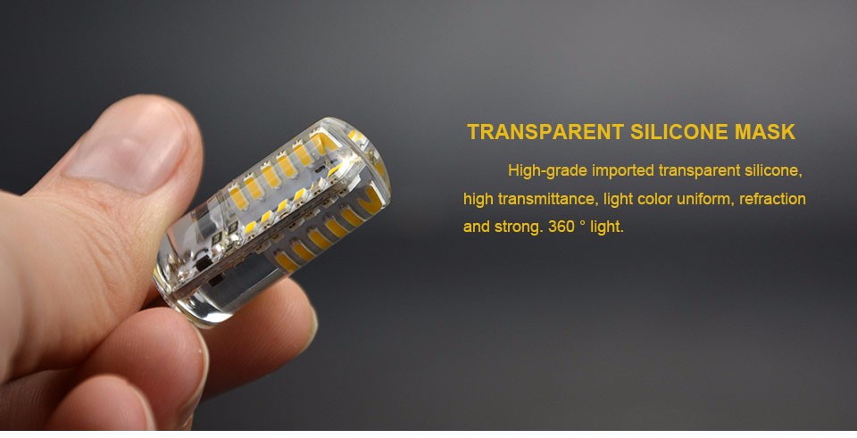 10PCS SMD 3014 2835 G4 LED Crystal lamp DC12V Silicone Body Bulb Candle Chandelier 24 48LED spotlight Replace Halogen light