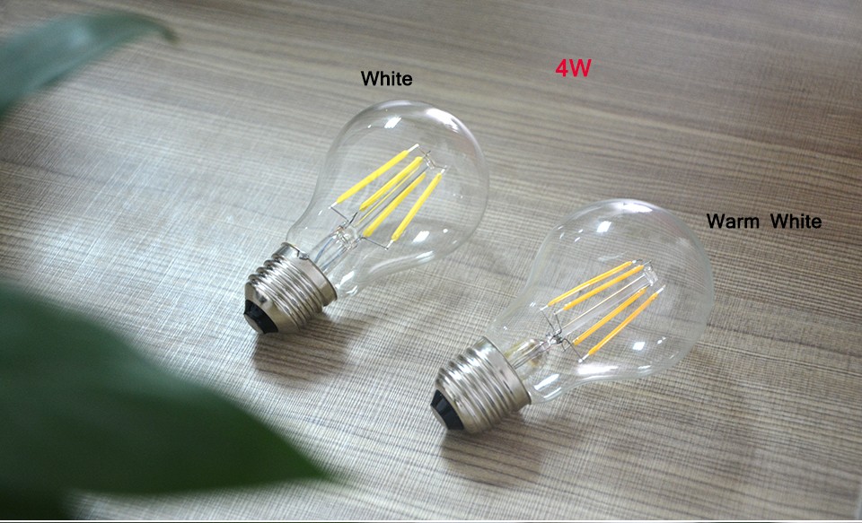 1x 110V 220V Full Watt 2W 4W 6W 8W Edison Filament LED Ball Bulb Glass LED lamp Home Bar Decor Night light Replace Incandesc