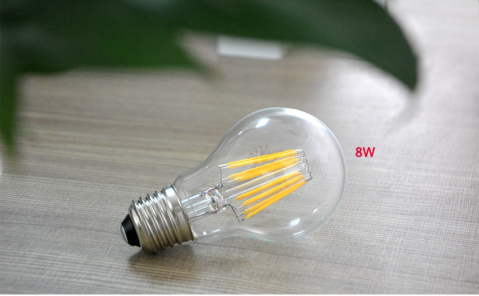 1x 110V 220V Full Watt 2W 4W 6W 8W Edison Filament LED Ball Bulb Glass LED lamp Home Bar Decor Night light Replace Incandesc