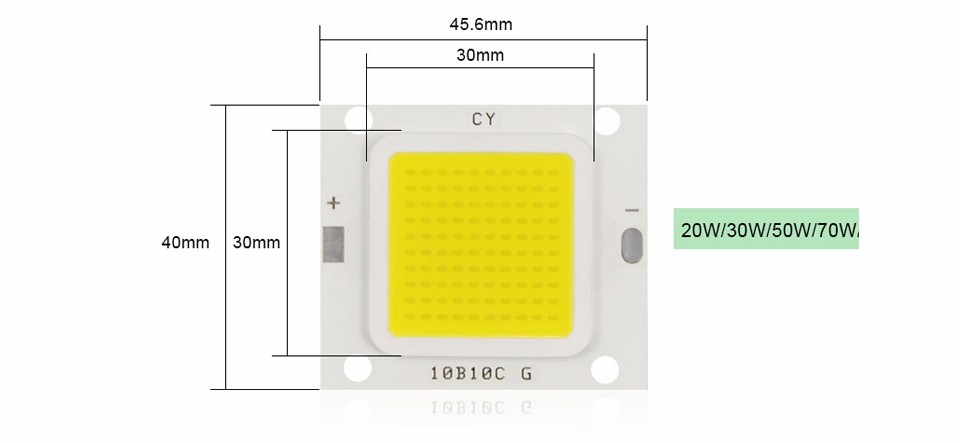 1Pcs Newest COB Flood lamp beads 20W 30W 50W 70W LED Integrated Flip Chip lamp Beads For outdoor Flood light Spotlight Bulb