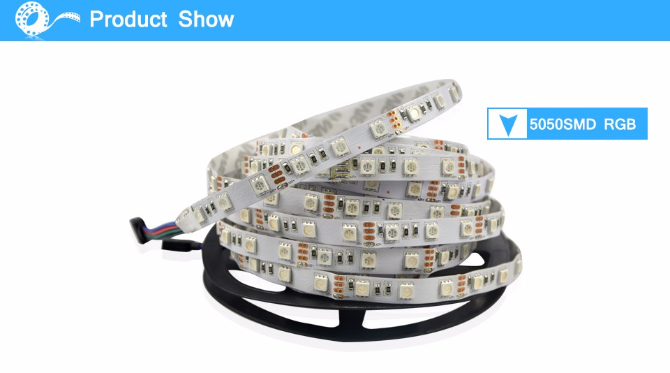 5M RGB DC12V 60LEDs M 5050 SMD LED Strip light 3A DC 12V Power Adapter 44 Keys Remote Controller tape lamp Lampada