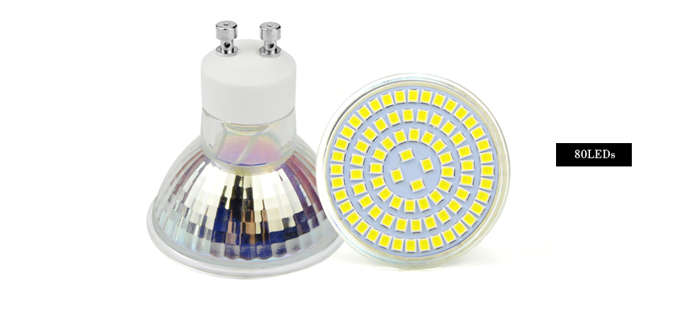 10Pcs lot LED Bulb 220V GU10 E27 MR16 48leds 60 leds 0leds LED Lamp LED Spotlight Bulb 2835 SMD Warm White LED Lighting