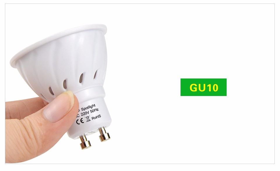 GU10 5W LED lamp Bulb 220V 230V 240V 2835 SMD 60 LEDs Spot light Bulb For Kitchen Hallway living Room lighting