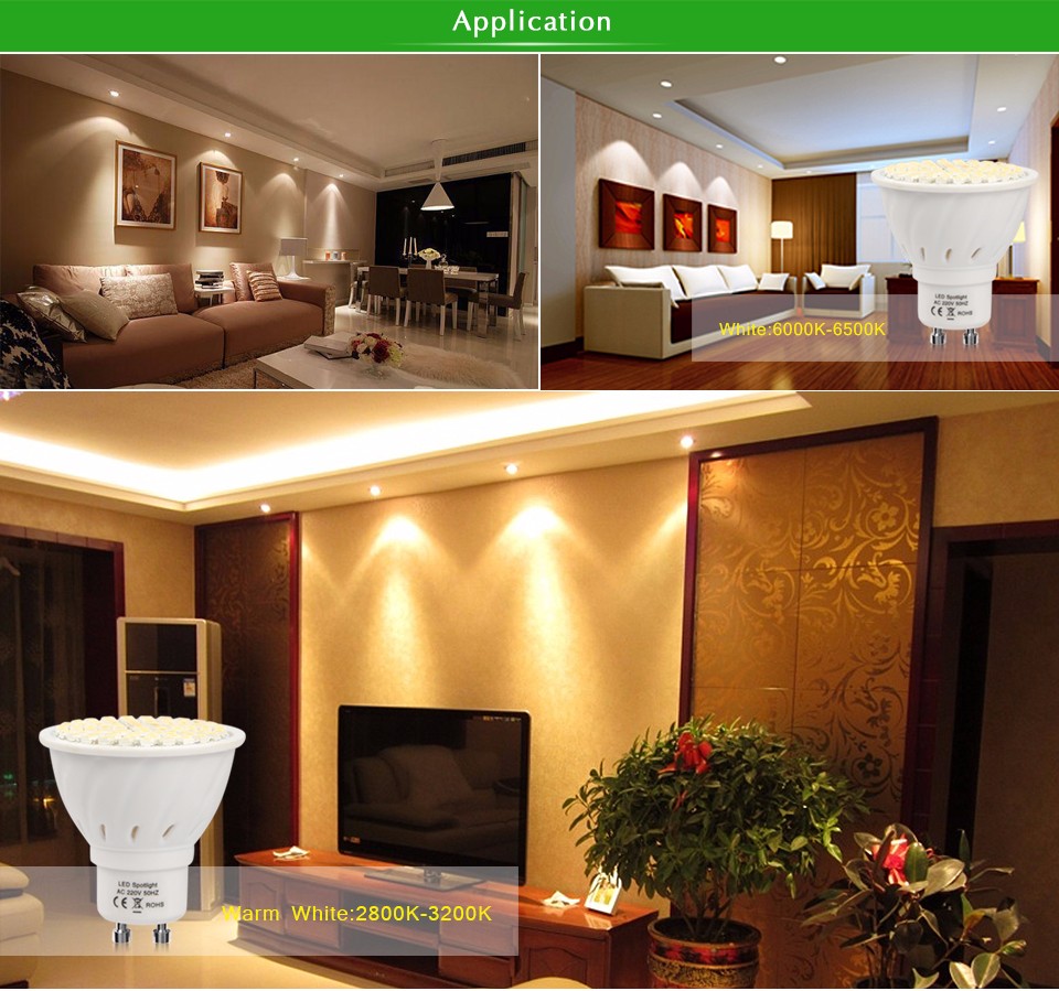 AC220V GU10 2835 5730 SMD Heat resistant Fireproof LED corn Spotlight Bulb 27 60 80 LEDs 6w 7w 8w Light for Home Chandelier Bulb