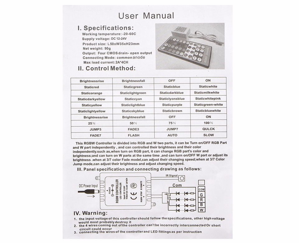 IP20 IP65 SMD 5050 RGBW RGBWW 5M LED strip light DC12V Flexible Ribbon lamp 40key Controller 3A Power Supply Adapter