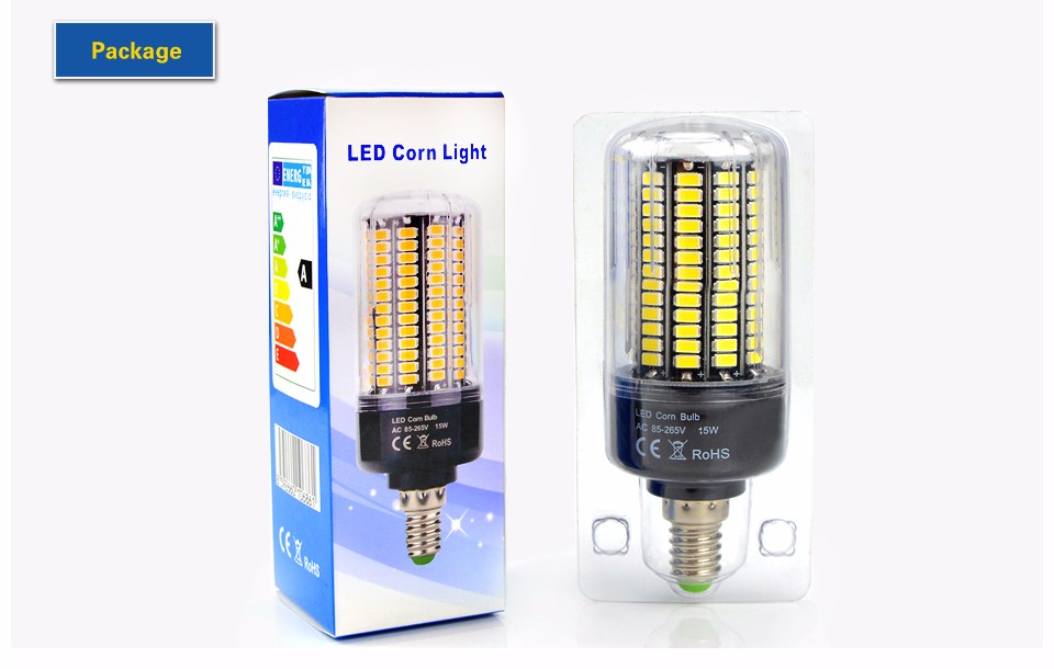 No Strobe 110V 220V spot light LED Corn Bulb lamp spotlight SMD 5736 E27 E14 3W 5W 7W 9W 12W 15W For Indoor lighting