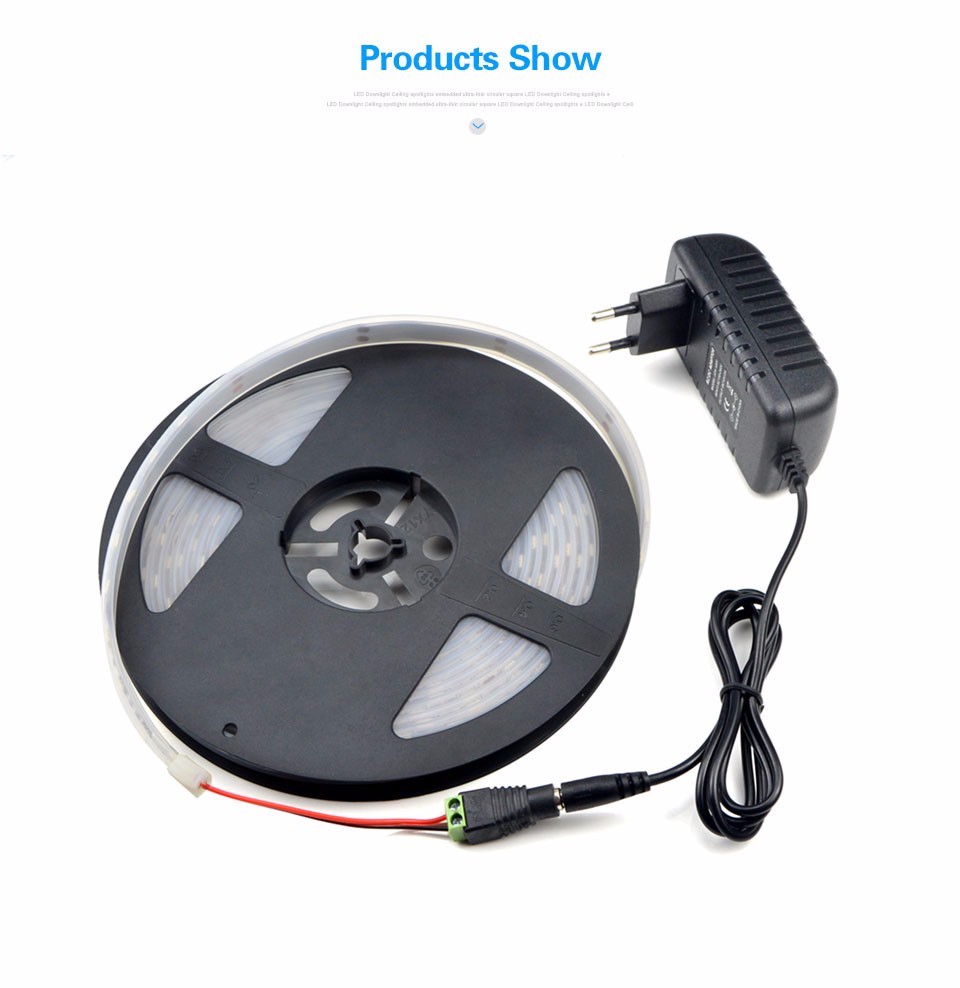 1set 5m IP67 Waterproof 5050 SMD LED Strip light DC12V White Warm White R G B Use Underwater for Swimming Pool Outdoors