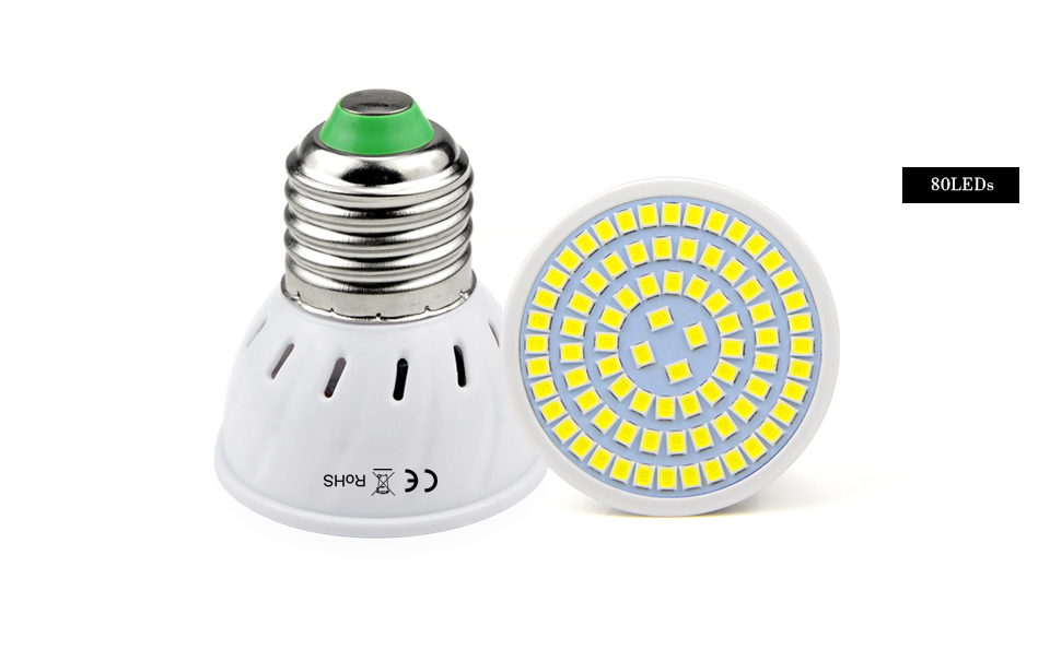 10Pcs E27 AC 220V LED bulb 5W 7W 9W Spot light 2835 SMD LED lamp Spotlight 48 60 80 LEDs For Down light home Energy Saving light