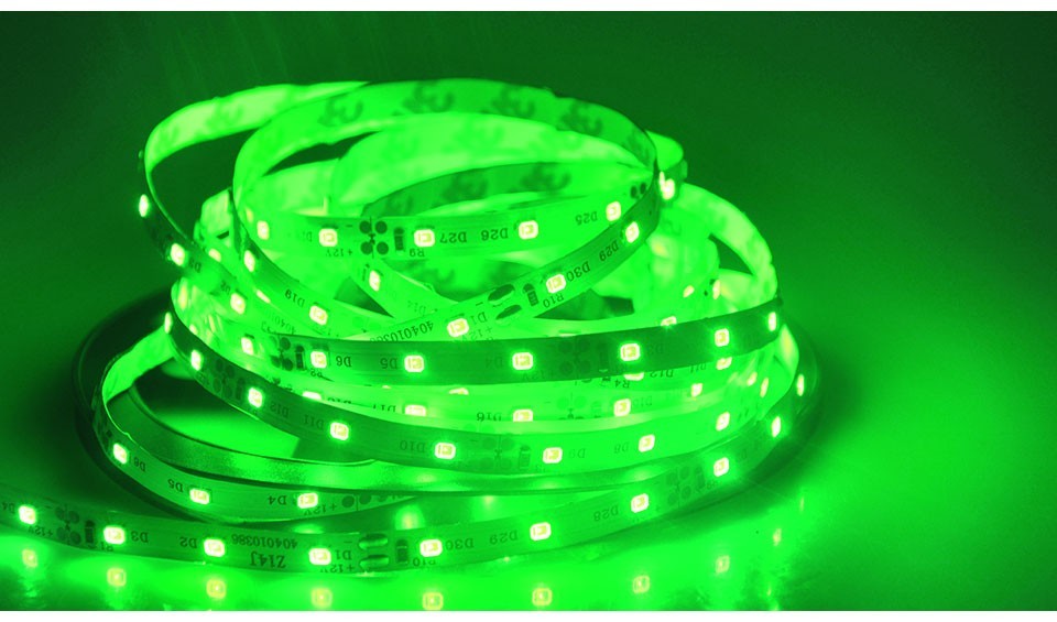 For christmas outdoor 5m DC12V 2835 SMD no waterproof RGB LED Strip Light String Ribbon lamp More Brighter than 3528 3014