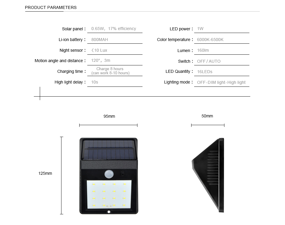 LED Solar Light Outdoor lighting LED bulb Wall Lamp ip65 Waterproof PIR Motion Sensor solar panel Light for garden decoration