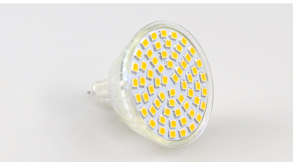 A Class 5W MR16 GU5.3 LED lamp 2835 SMD 3528 SMD 60leds 220V 110V DC 12V LED Plastic Glass Body LED Corn Spotlight Bulb