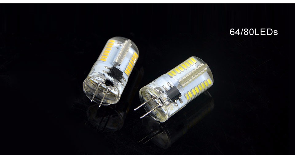 Dimmable G4 COB AC DC12V 3W 6W 3014 SMD LED Corn Lamp 220V 110V 4W 5W 64 80LEDs Bulb Spotlight Candle Chandelier Light