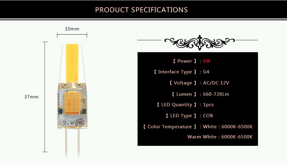 Dimmable G4 COB AC DC12V 3W 6W 3014 SMD LED Corn Lamp 220V 110V 4W 5W 64 80LEDs Bulb Spotlight Candle Chandelier Light