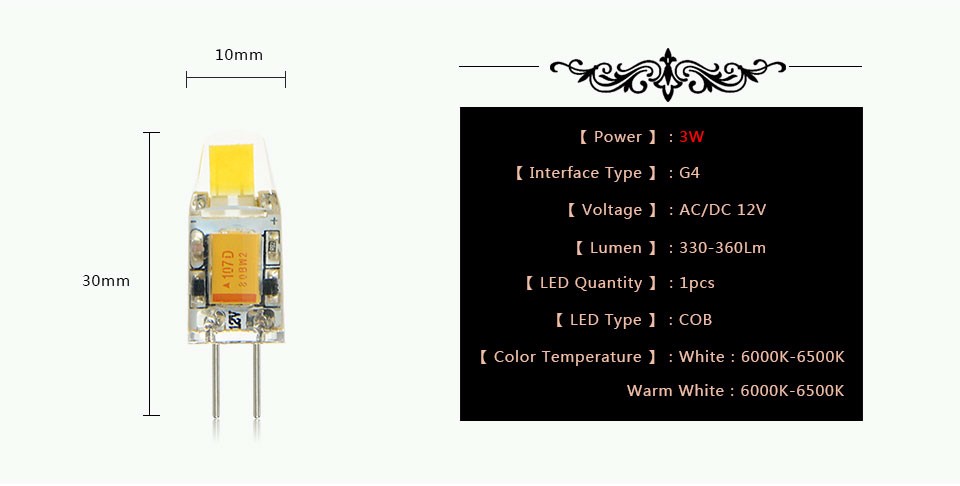 Dimmable G4 COB AC DC12V 3W 6W 3014 SMD LED Corn Lamp 220V 110V 4W 5W 64 80LEDs Bulb Spotlight Candle Chandelier Light