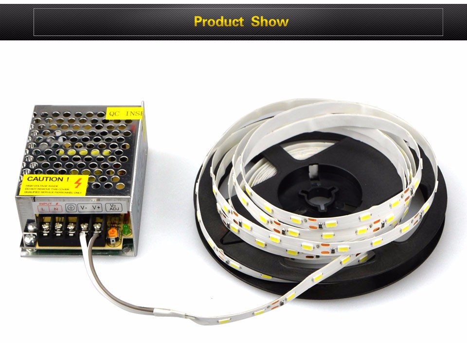 DC12V 5M 5630 SMD IP20 LED Strip light 2A lighting Transformers LED Driver Switch Power supply Adapter indoor decoration lamp