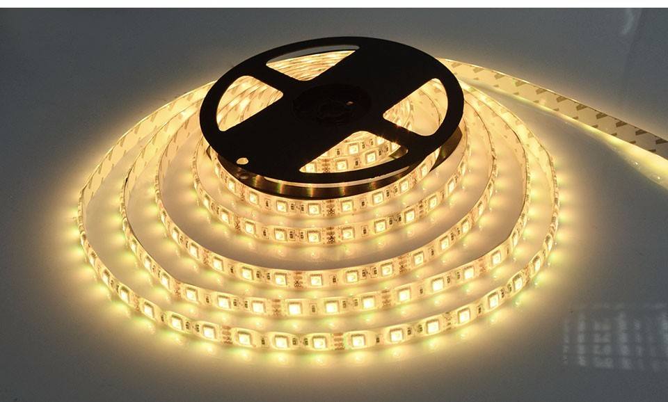 300LEDs IP65 Waterproof DC12V 5M SMD 5050 LED Strip Light Flexible LED string Light RGB Home brighter than 5630 3528 2835 chip