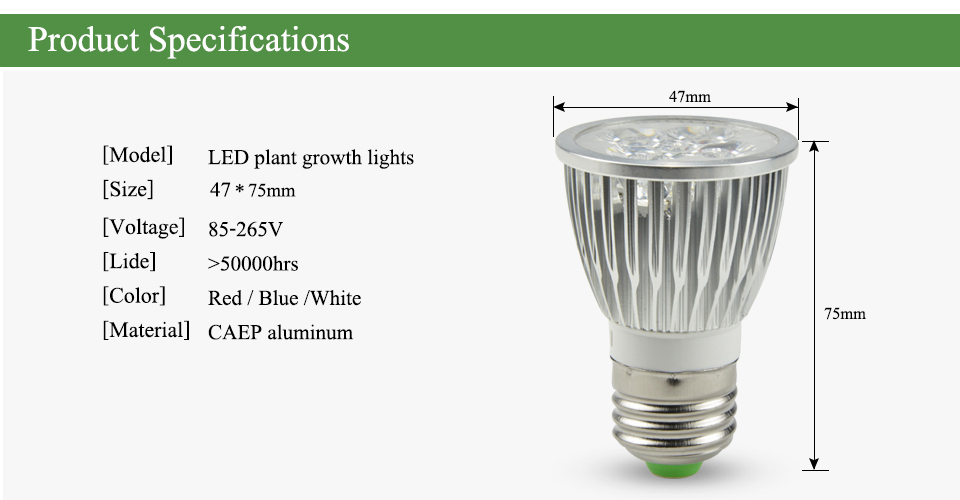 5W 25W Full Spectrum LED plant grow light E27 85 265V 220V 110V EU plug switch wire led Growth lamp bulb for Garden Flower