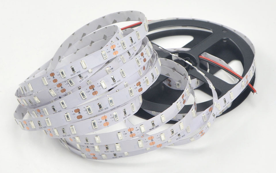 DC12V 5m 5630 SMD LED Strip light IP20 no waterproof Indoor Decorative lamp Flexible tape Lighting with 3A Power Supply adapter