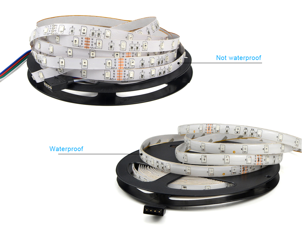 1 Kit 5M Or 10M 2835 3528 SMD RGB LED Strip light String Ribbon Decor lamp Tape DC 12V 3A Power Adapter 24Key Remote Control