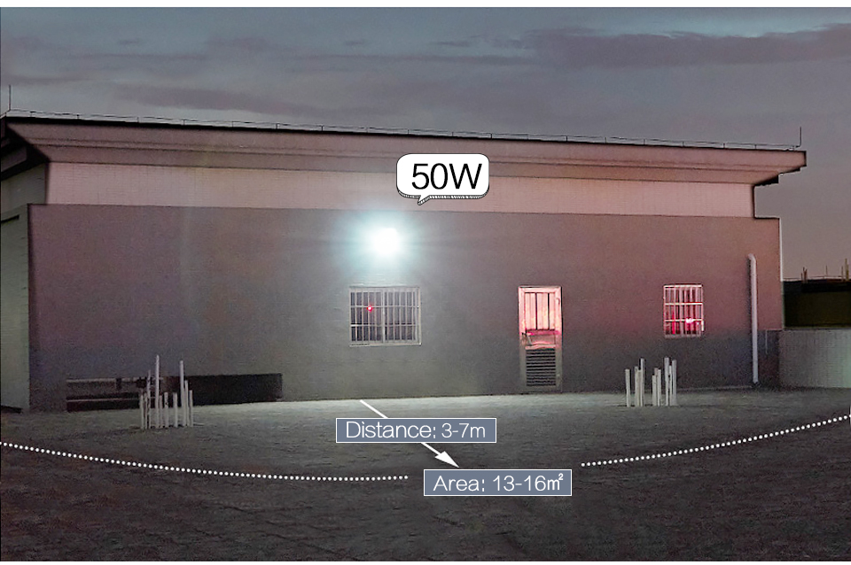 Black White LED Floodlight PIR Motion Sensor 220V 10W 20W 30W 50W 100W Outdoor Lamp Waterproof IP66 Spotlight Courtyard Footpath