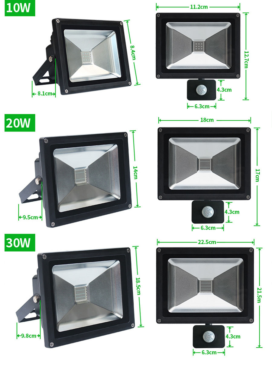 20W 30W 50W Motion Sensor UV LED Black light Ultraviolet LED Flood Light IP66 Waterproof Party Neon lamp for Stage Party Decor