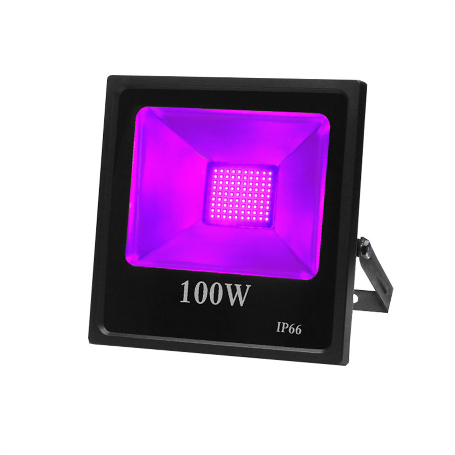LED UV Black Light 50W 100W LED Blacklight with Plug IP66 Ultraviolet Floodlight Stage Light for Halloween Party DJ Disco Decor