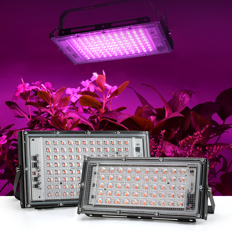 50W 100W 220V outdoor Led Floodlight Full Spectrum LED plant growth lamp Led Spotlight Projector Streetlight Led Grow light